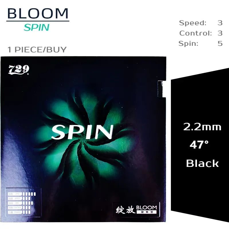 729 Friendship Bloom Table Tennis Rubber Tacky Pimples-In Ping Pong Rubber for Fast Attack and Loop Drive