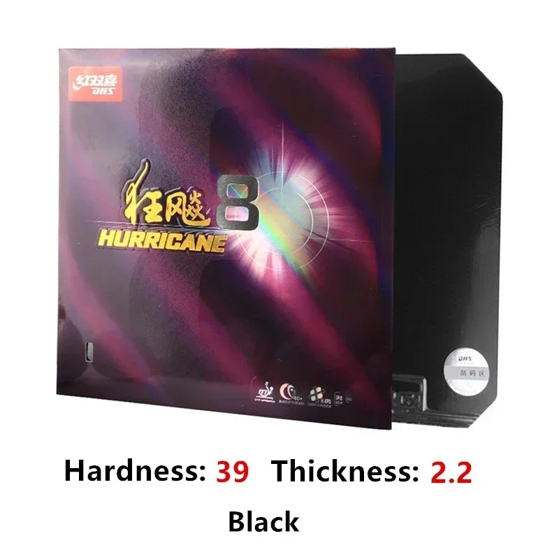 DHS Hurricane 8 H8 Table Tennis Rubber Pips-In Ping Pong Rubber with Large Pore Sponge
