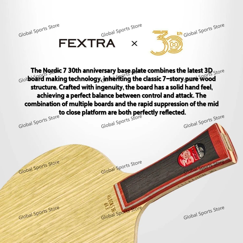 SANWEI FEXTRA 7 30th Table Tennis Blade  FEXTRA Ⅶ Anniversary Edition Table Tennis Racket Professional 7 Layer Pure Wood