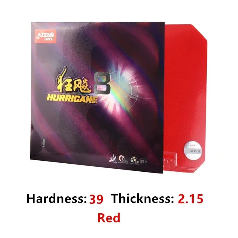 DHS Hurricane 8 H8 Table Tennis Rubber Pips-In Ping Pong Rubber with Large Pore Sponge