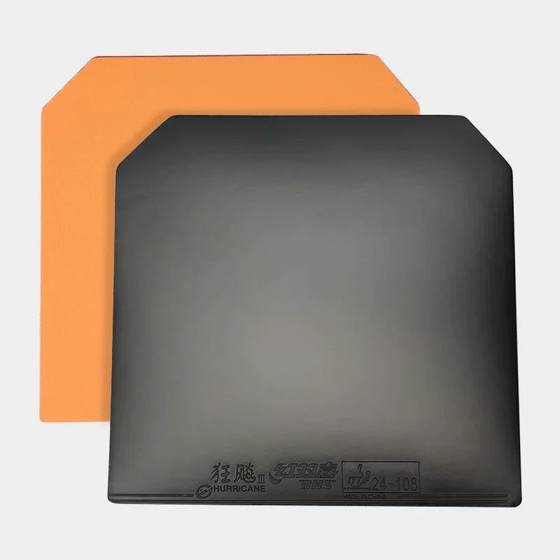 DHS Hurricane 3 Provincial Table Tennis Rubber Orange Sponge Pips-In Ping Pong Rubber