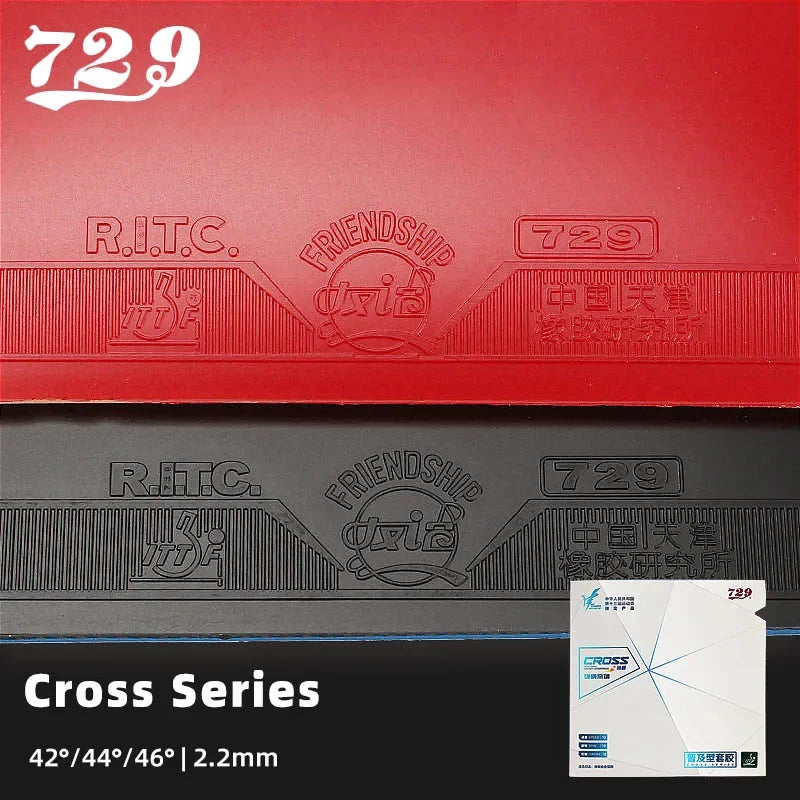 729 Friendship Cross Series Table Tennis Rubber Tacky Pimples-In Ping Pong Rubber for Training