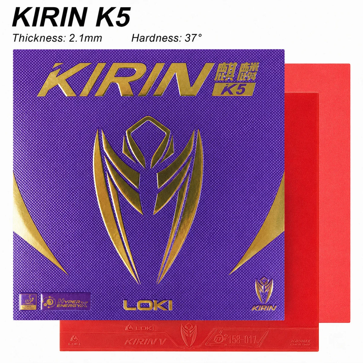LOKI Kirin K5 Table Tennis Rubber Non-Tacky Ping Pong Rubber Sheet with Pre-Tuned Loxa Sponge