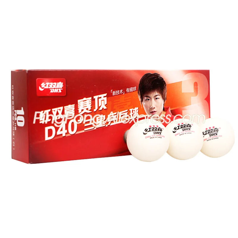 DHS D40+ 3-Star Table Tennis Balls Seamed ABS Plastic Ping Pong Balls