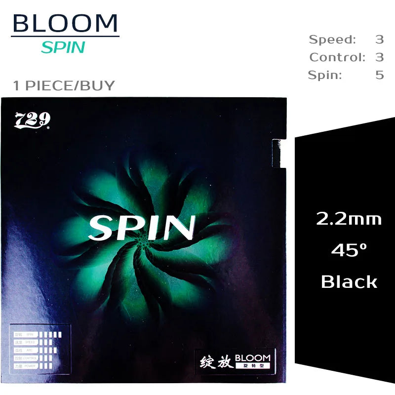 729 Friendship Bloom Table Tennis Rubber Tacky Pimples-In Ping Pong Rubber for Fast Attack and Loop Drive