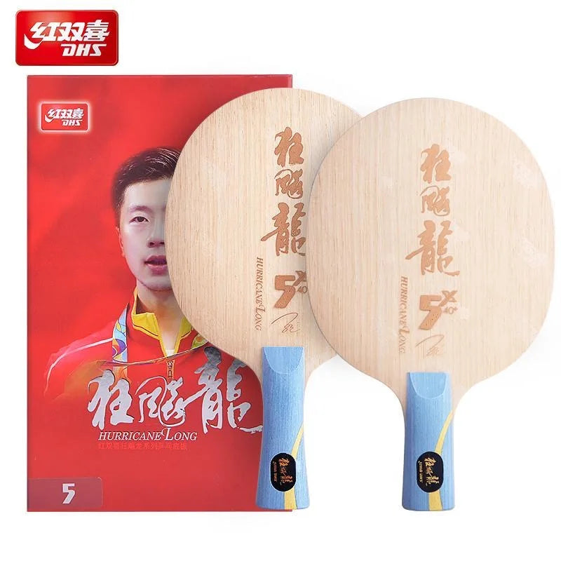 DHS Hurricane Long 5 and Long 5X Table Tennis Blade ALC Carbon Ping Pong Paddle with Box