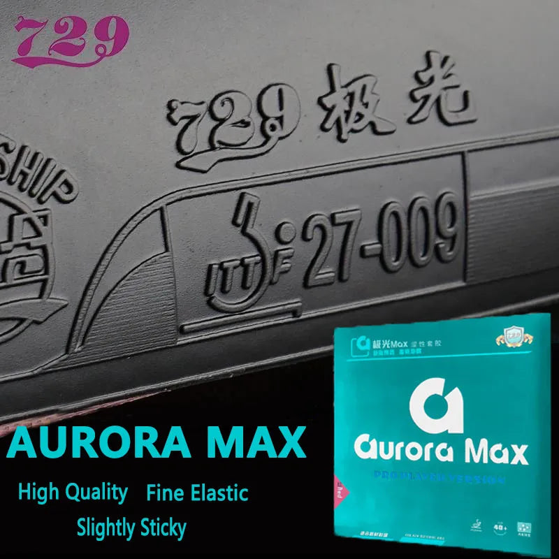 729 Friendship Aurora Max Table Tennis Rubber Non-Tacky Ping Pong Rubber with Sponge