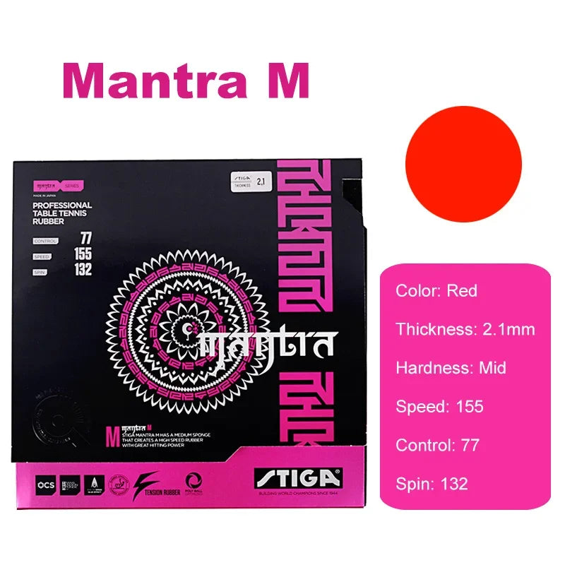 STIGA Mantra M H S Tischtennisbelag Halb-klebrig Noppen innen Offensiver Tischtennisbelag