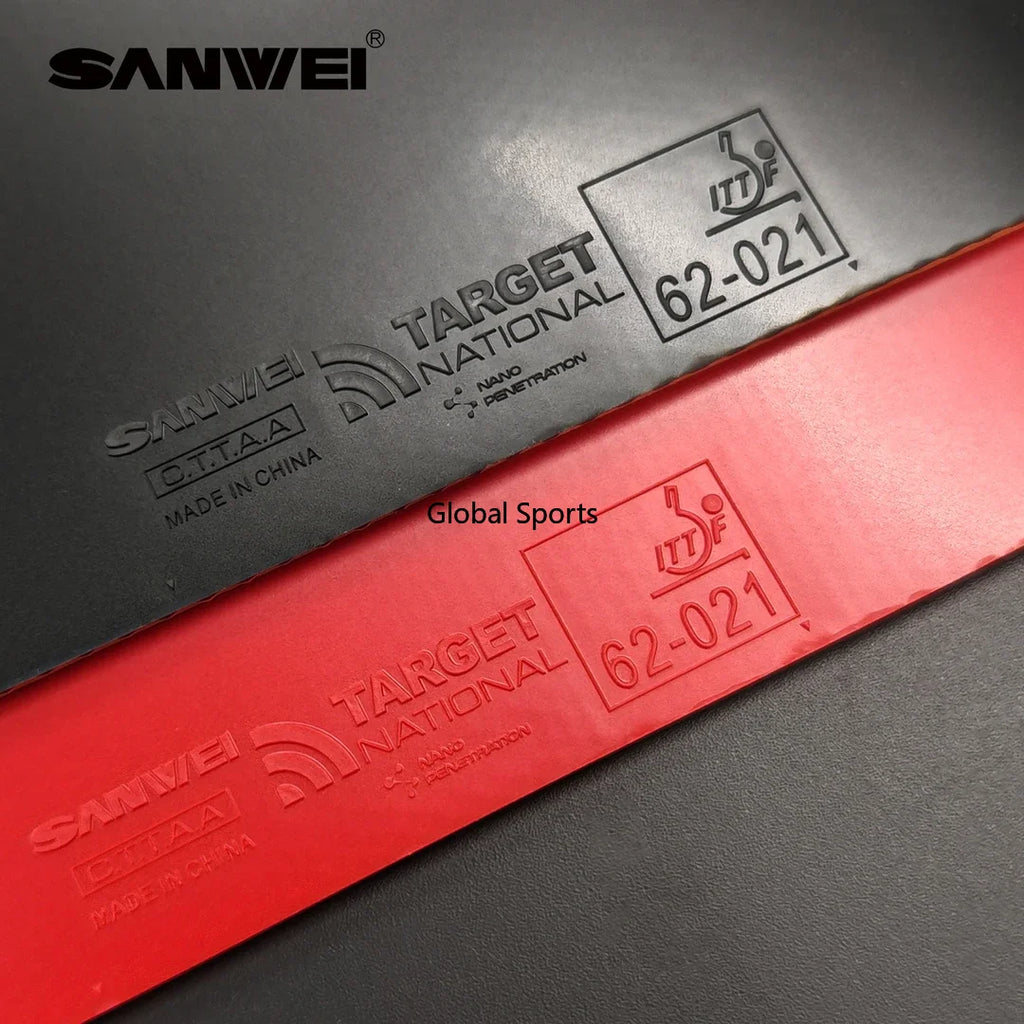 SANWEI National Target 3 Flash Tischtennisbelag klebrig umgekehrter Ping-Pong-Belag mit Schwamm