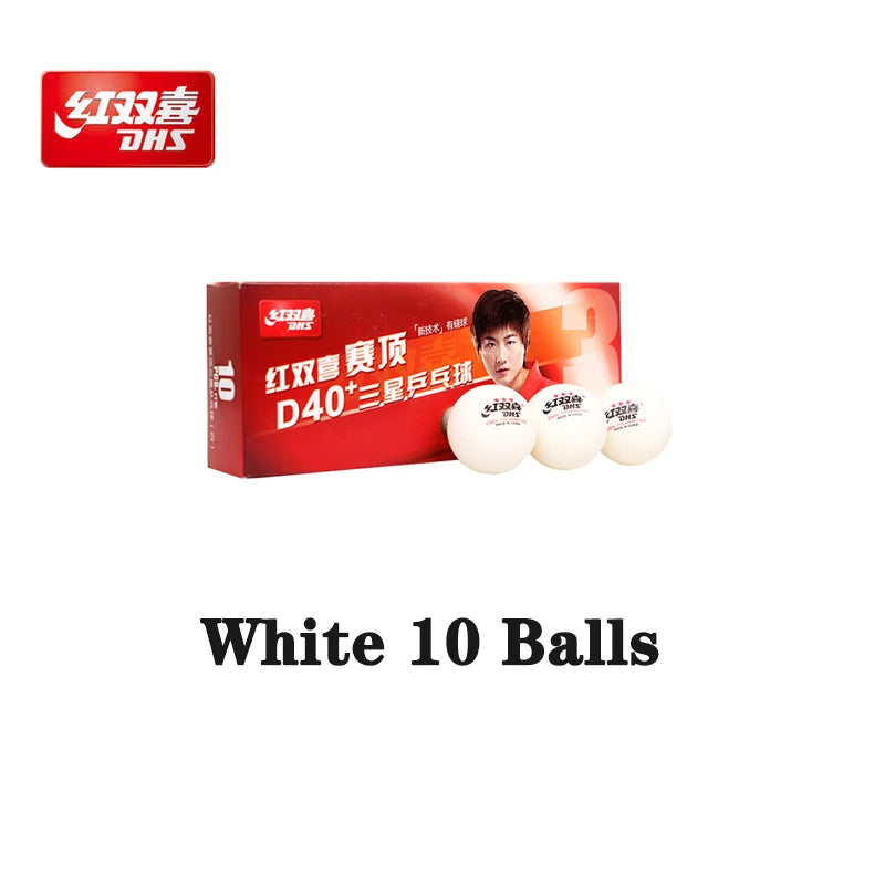DHS D40+ 3-Star Table Tennis Balls Seamed ABS Plastic Ping Pong Balls