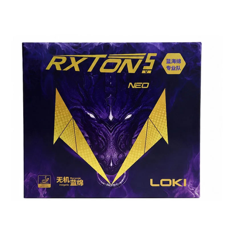 LOKI RXTON 5 NEO Tischtennisbelag Klebriger Blauer Schwamm Invertierter Noppen-innen-Belag für offensive Spinspieler