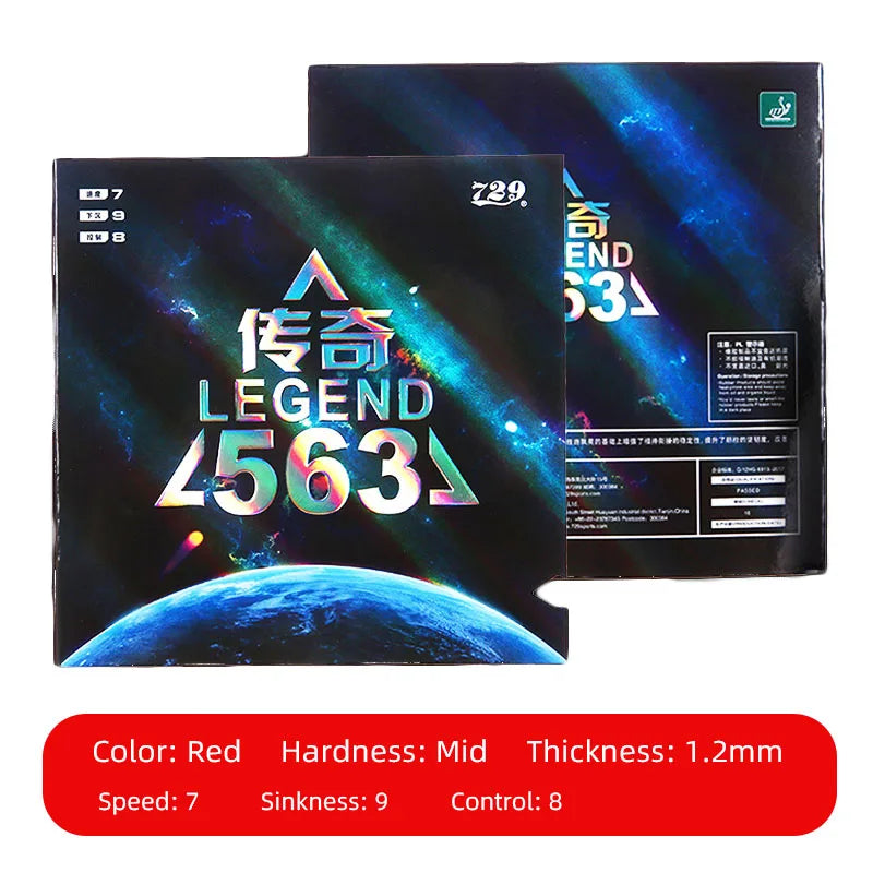 729 Friendship Legend 563-SP Table Tennis Rubber Pimples-Out Ping Pong Rubber with Sponge