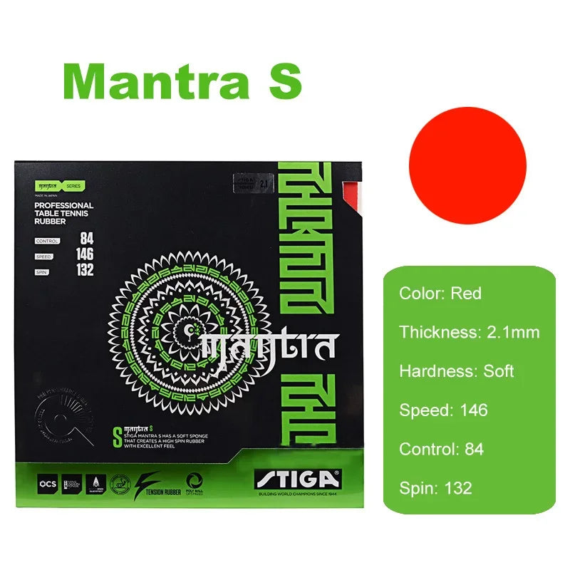 STIGA Mantra M H S Table Tennis Rubber Semi-Tacky Pimples-In Offensive Ping Pong Rubber