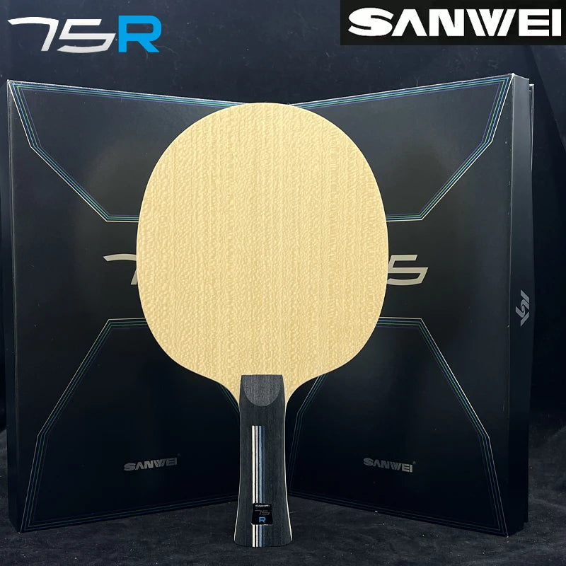 SANWEI 75R Table Tennis Blade 5+2 Outer H-GLC Fiber Koto Wood Ping Pong Paddle for All-Round Attack