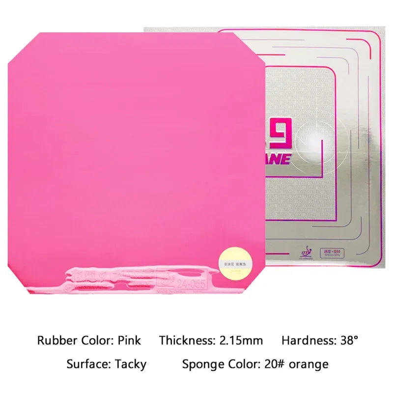 DHS Hurricane 9 Colorful Table Tennis Rubber Tacky Elastic Sponge Ping Pong Rubber Blue Pink Green Violet