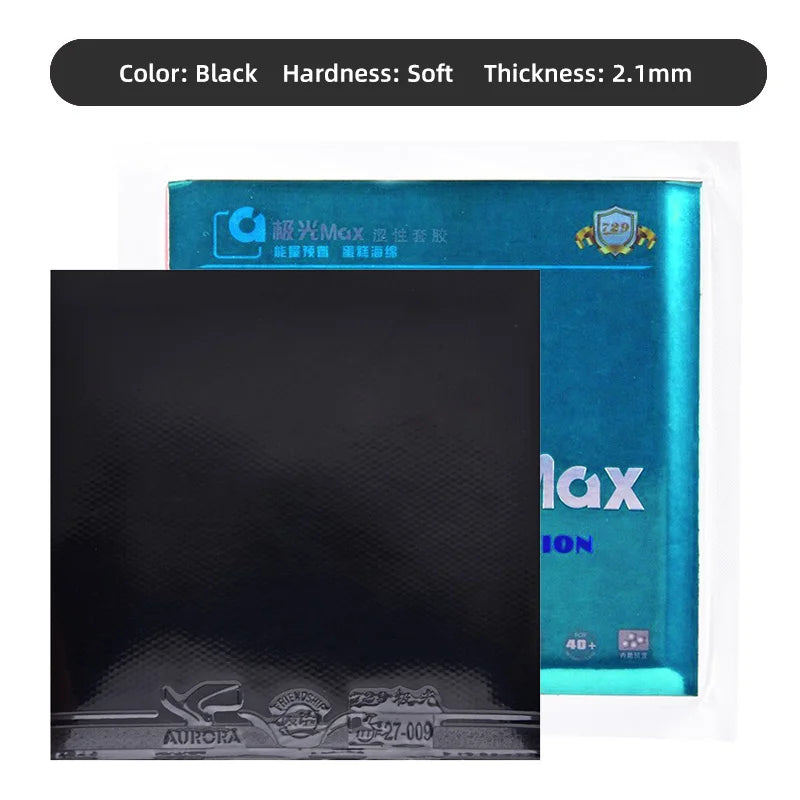 729 Friendship Aurora Max Table Tennis Rubber Non-Tacky Ping Pong Rubber with Sponge