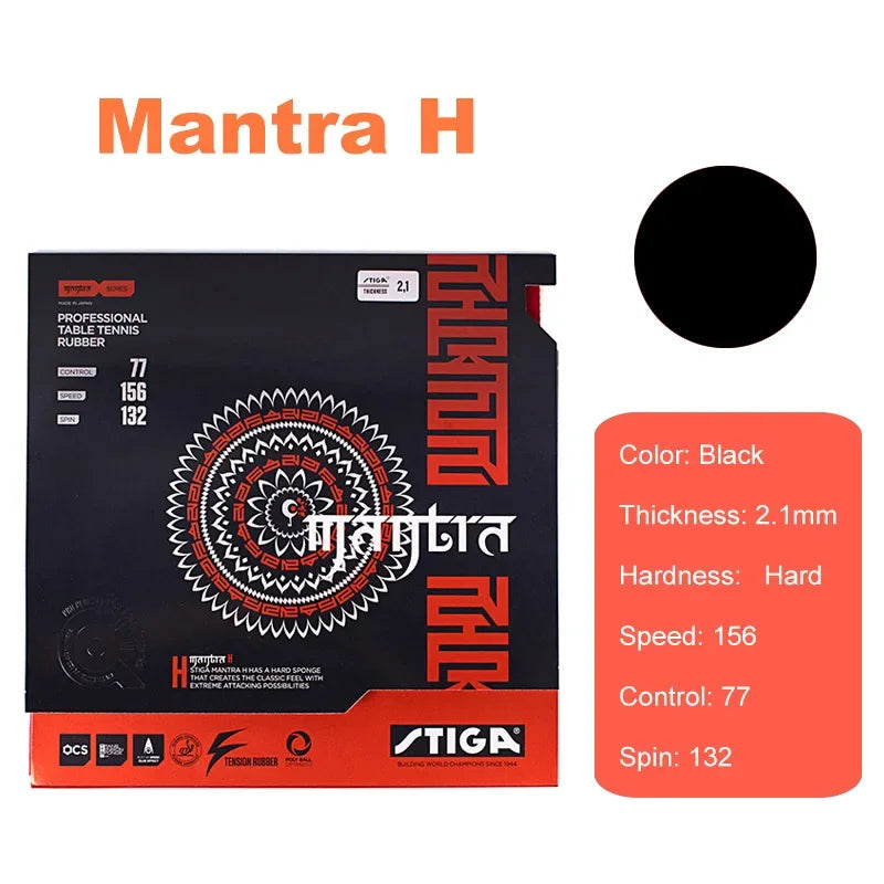 STIGA Mantra M H S Table Tennis Rubber Semi-Tacky Pimples-In Offensive Ping Pong Rubber