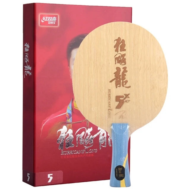 DHS Hurricane Long 5 and Long 5X Table Tennis Blade ALC Carbon Ping Pong Paddle with Box
