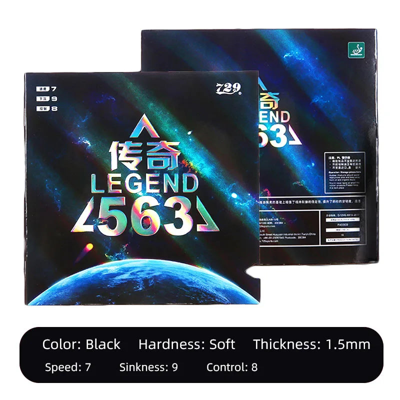 729 Friendship Legend 563-SP Table Tennis Rubber Pimples-Out Ping Pong Rubber with Sponge