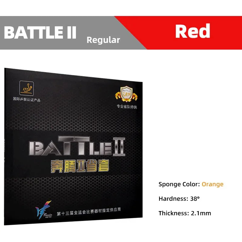 729 Friendship Battle 2 Provincial Table Tennis Rubber Tacky Pips-In Ping Pong Rubber for Spin and Control
