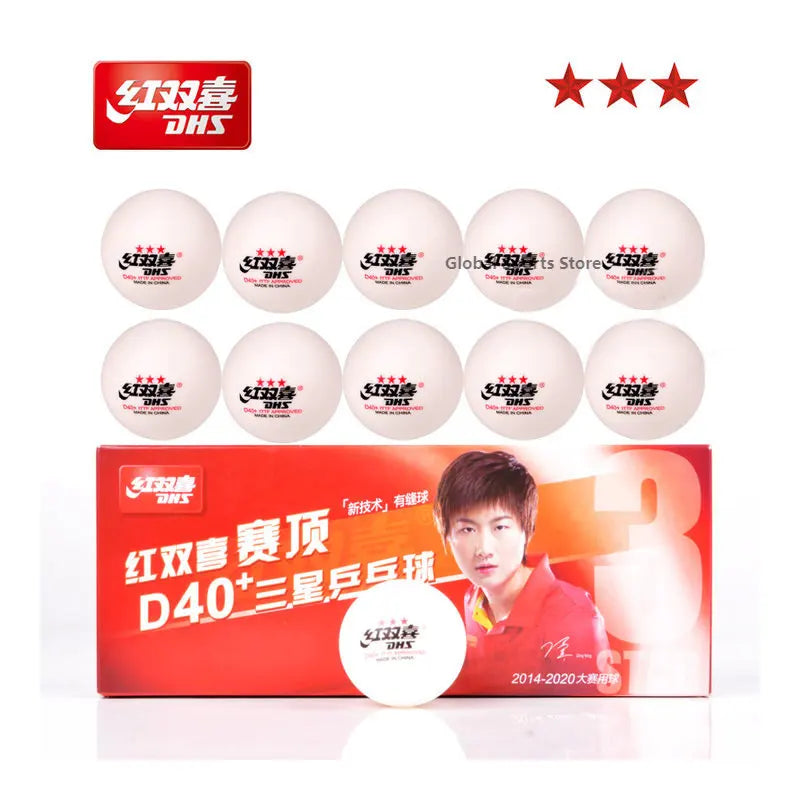DHS D40+ 3-Star Table Tennis Balls Seamed ABS Plastic Ping Pong Balls