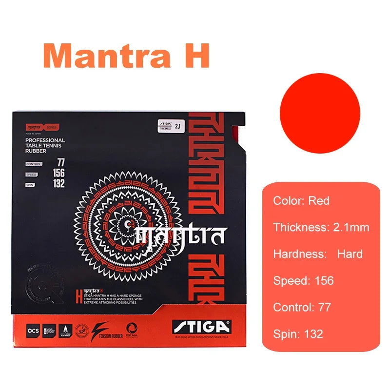 STIGA Mantra M H S Table Tennis Rubber Semi-Tacky Pimples-In Offensive Ping Pong Rubber