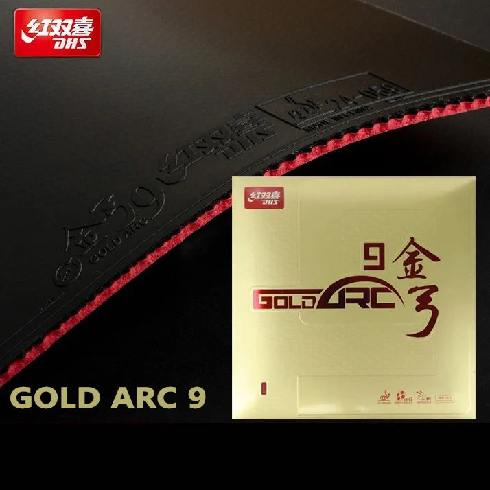 DHS Gold Arc 9 Table Tennis Rubber Non-Tacky Ping Pong Rubber Sheet with Pre-Tuned 80 Sponge