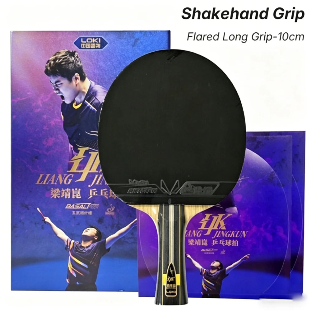 LOKI Liang Jingkun Table Tennis Racket Basalt Carbon Blade with RXTON 9 and Telson Rubbers Ping Pong Paddle