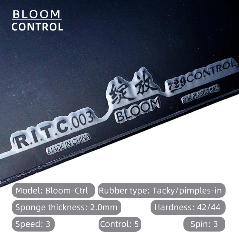 729 Friendship Bloom Table Tennis Rubber Tacky Pimples-In Ping Pong Rubber for Fast Attack and Loop Drive