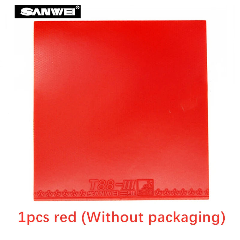 SANWEI T88-III T88-3 Table Tennis Rubber Semi-Tacky Pimples-In Ping Pong Rubber with Sponge for Loop Play