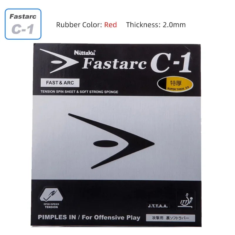 Nittaku Fastarc G1 C1 P1 S1 Table Tennis Rubber Non-Tacky Ping Pong Rubber Sheet