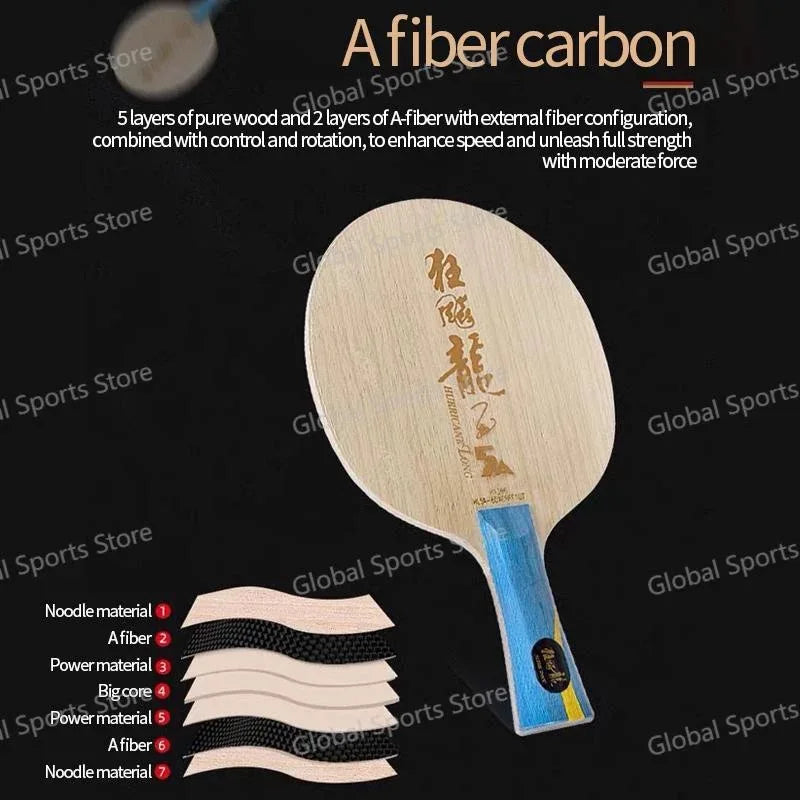 Original DHS Hurricane Long 5A Table Tennis Blade Professional HL5A Ping Pong Blade Outer A-Fiber Force Material