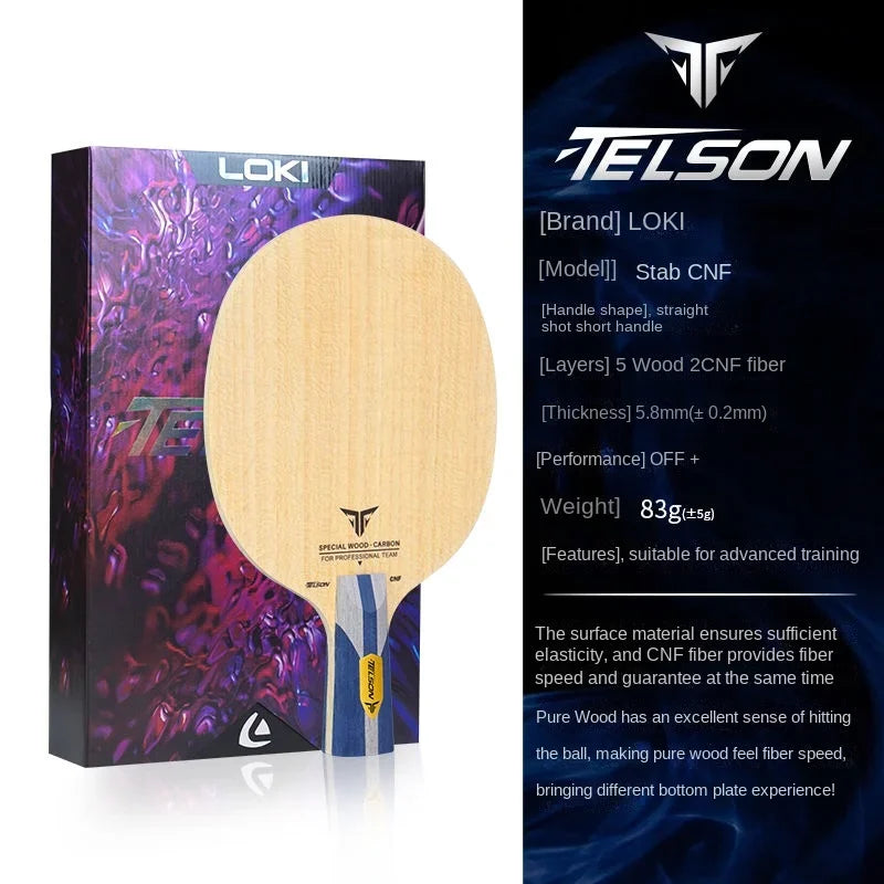LOKI Stinger CNF Table Tennis Blade 5 Wood 2 Outer Carbon Fiber Ping Pong Paddle