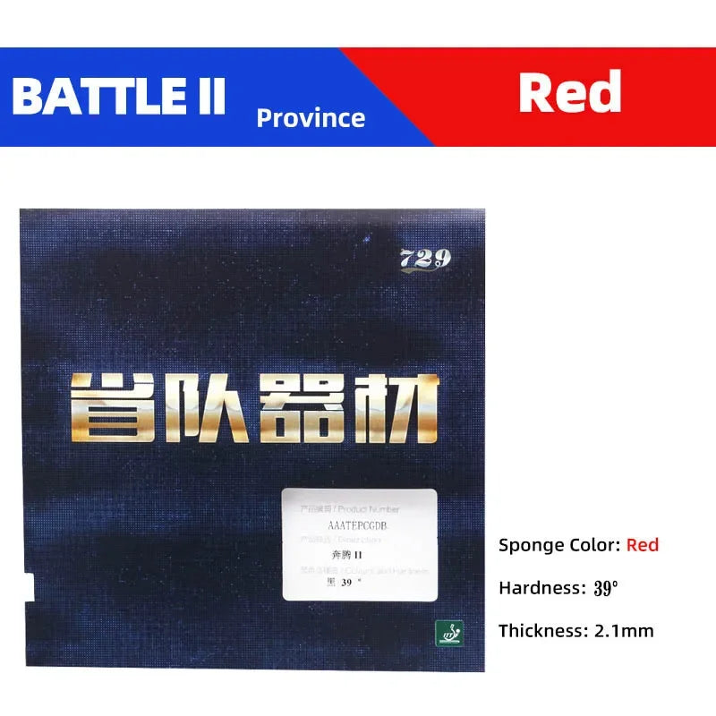 729 Friendship Battle 2 Provincial Table Tennis Rubber Blue Sponge Series Tacky Ping Pong Rubber