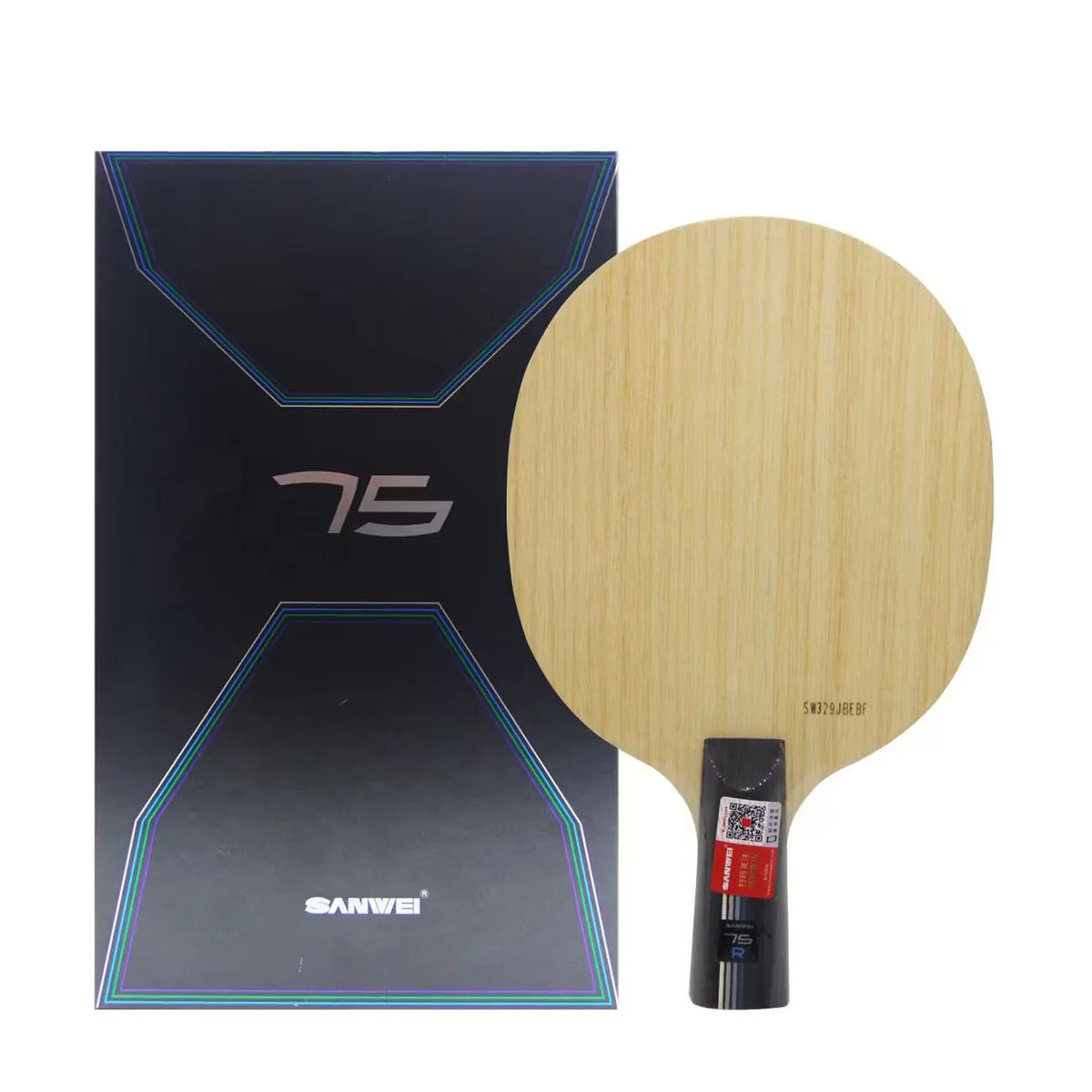 SANWEI 75R Table Tennis Blade 5+2 Outer H-GLC Fiber Koto Wood Ping Pong Paddle for All-Round Attack