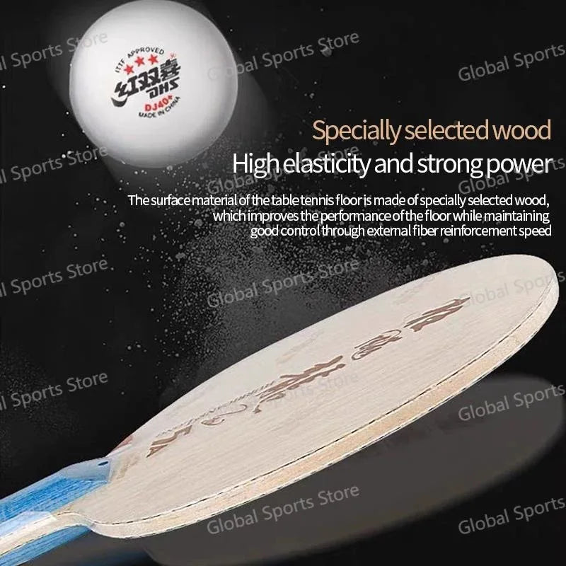 Original DHS Hurricane Long 5A Table Tennis Blade Professional HL5A Ping Pong Blade Outer A-Fiber Force Material