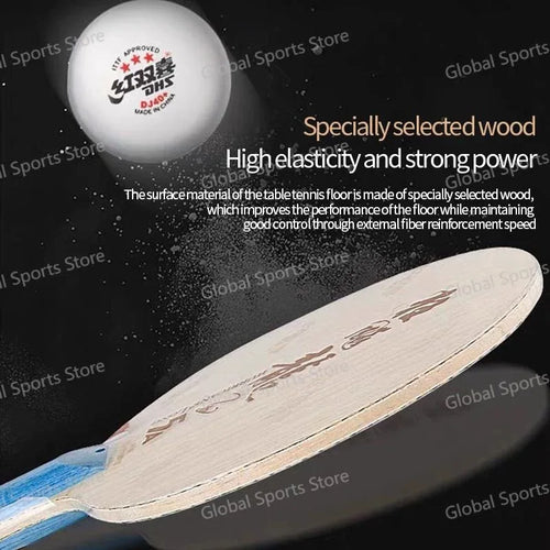 Original DHS Hurricane Long 5A Table Tennis Blade Professional HL5A Ping Pong Blade Outer A-Fiber Force Material