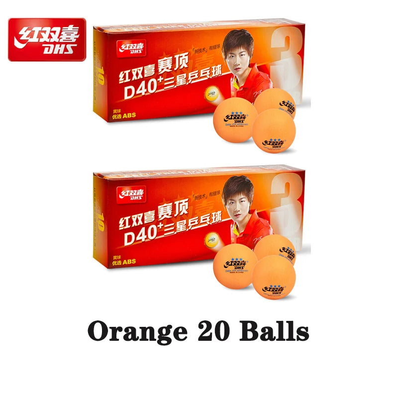 DHS D40+ 3-Star Table Tennis Balls Seamed ABS Plastic Ping Pong Balls