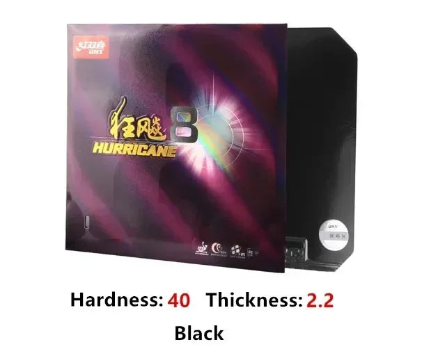 DHS Hurricane 8 H8 Table Tennis Rubber Pips-In Ping Pong Rubber with Large Pore Sponge