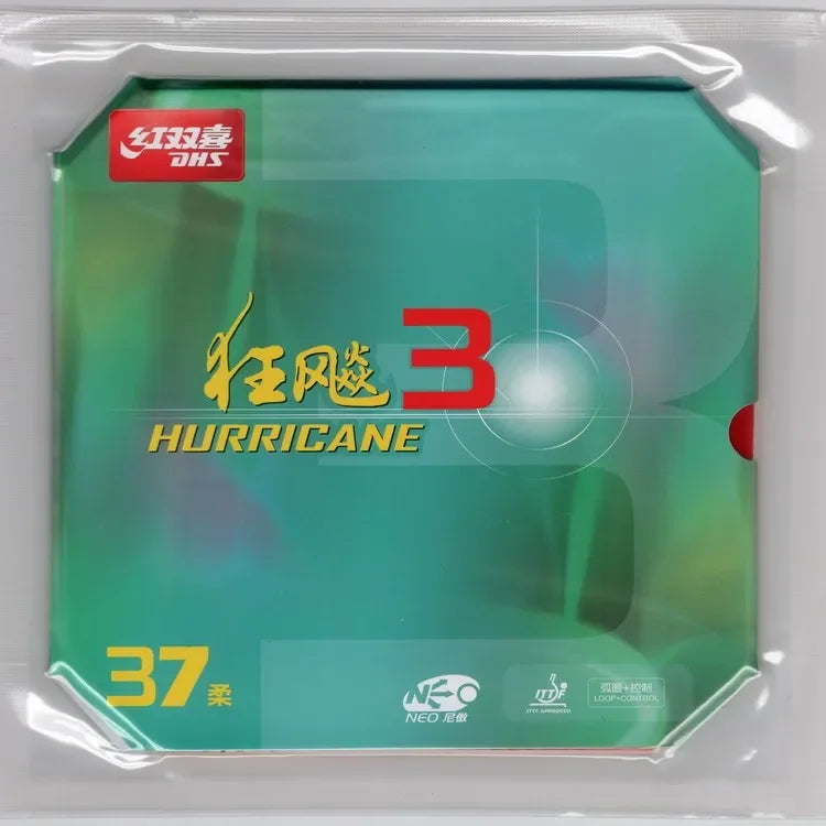 DHS Hurricane 3 NEO Tischtennis Belag Weicher Schwamm Serie Noppen innen Tischtennisbelag
