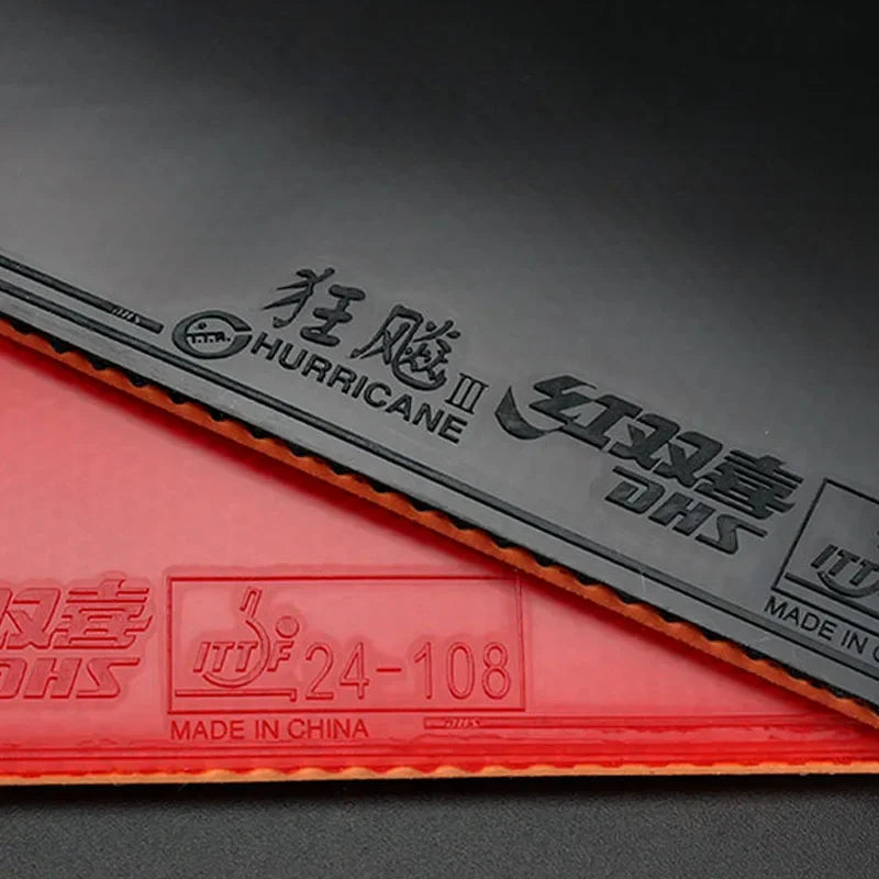 DHS Hurricane 3 NEO Provincial Table Tennis Rubber Tacky Pips-In Ping Pong Rubber Blue or Orange Sponge