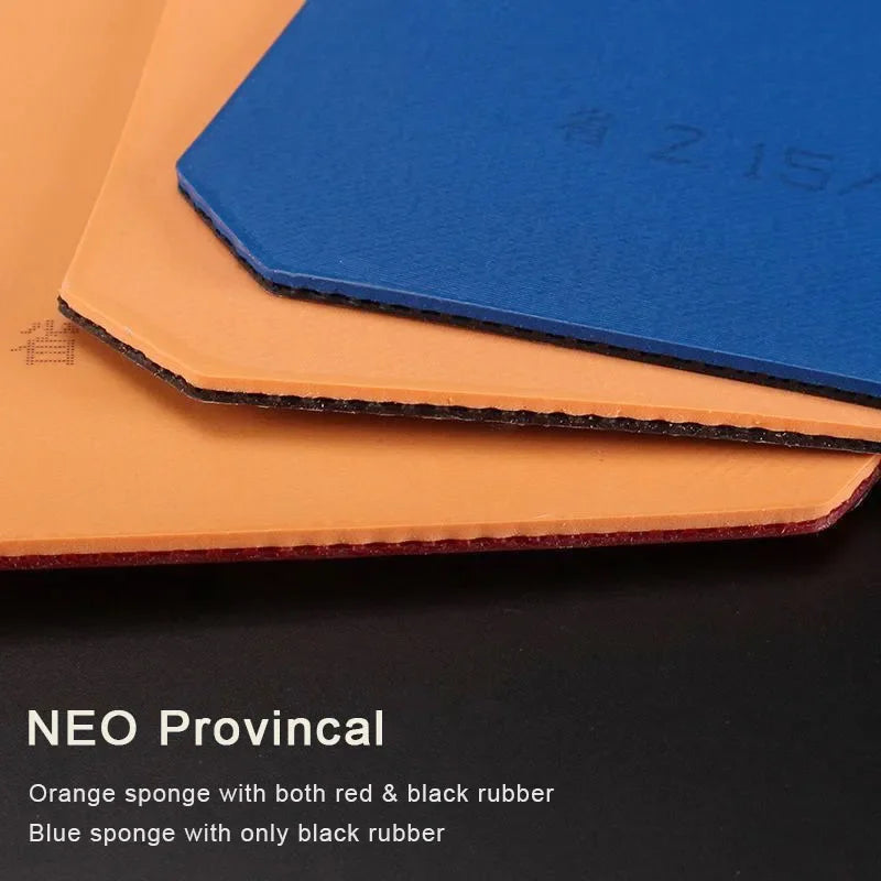 DHS Hurricane 3 NEO Provincial Table Tennis Rubber Tacky Pips-In Ping Pong Rubber Blue or Orange Sponge