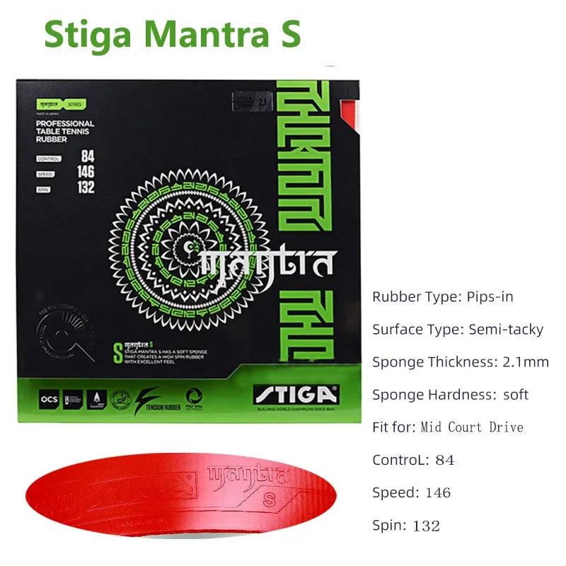 STIGA Mantra M H S Tischtennisbelag Halb-klebrig Noppen innen Offensiver Tischtennisbelag