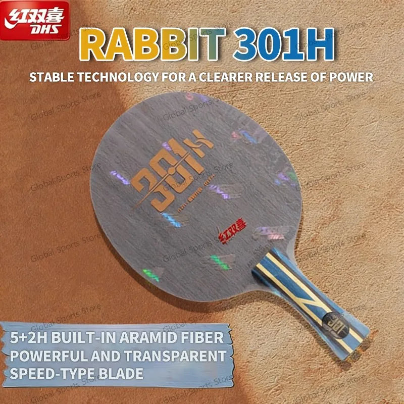 DHS Hurricane 301H H301-H Table Tennis Blade 5 Wood 2 AC Thickened Core Offensive Ping Pong Paddle