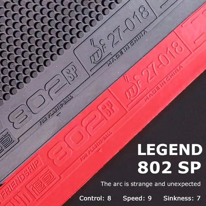 729 Friendship 802 Legend SP Table Tennis Rubber Short Pips-Out Ping Pong Rubber with Elastic Sponge