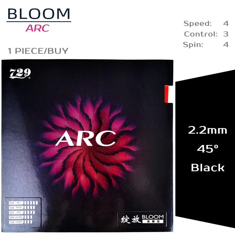 729 Friendship Bloom Table Tennis Rubber Tacky Pimples-In Ping Pong Rubber for Fast Attack and Loop Drive