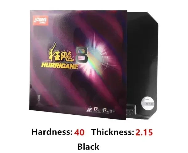 DHS Hurricane 8 H8 Table Tennis Rubber Pips-In Ping Pong Rubber with Large Pore Sponge