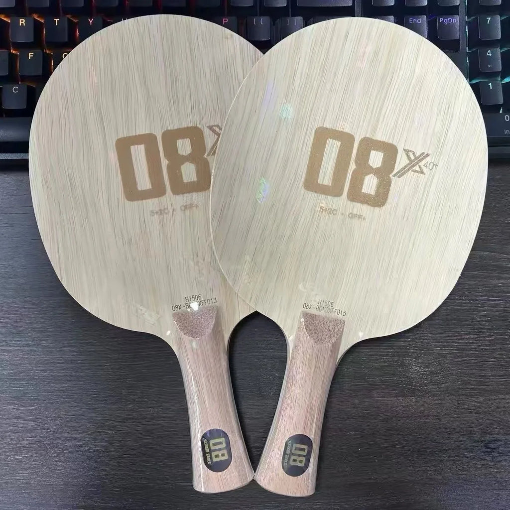 DHS 08X Table Tennis Blade 5 Wood 2 Carbon Fiber Defensive Ping Pong Paddle for Choppers with Box