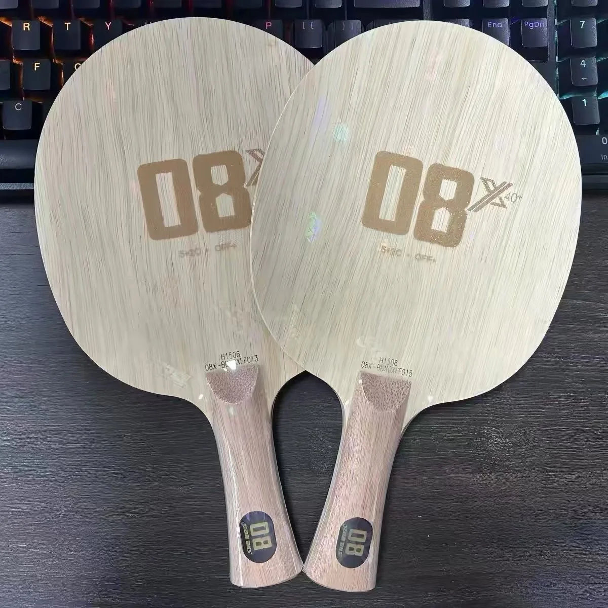 DHS 08X Table Tennis Blade 5 Wood 2 Carbon Fiber Defensive Ping Pong Paddle for Choppers with Box