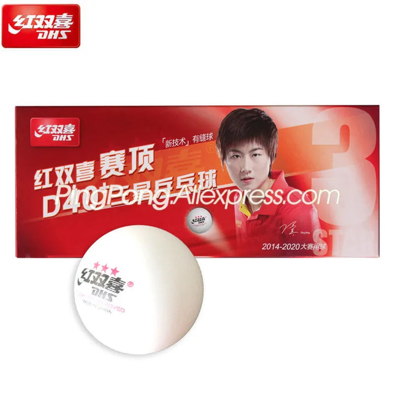 DHS D40+ 3-Star Table Tennis Balls Seamed ABS Plastic Ping Pong Balls